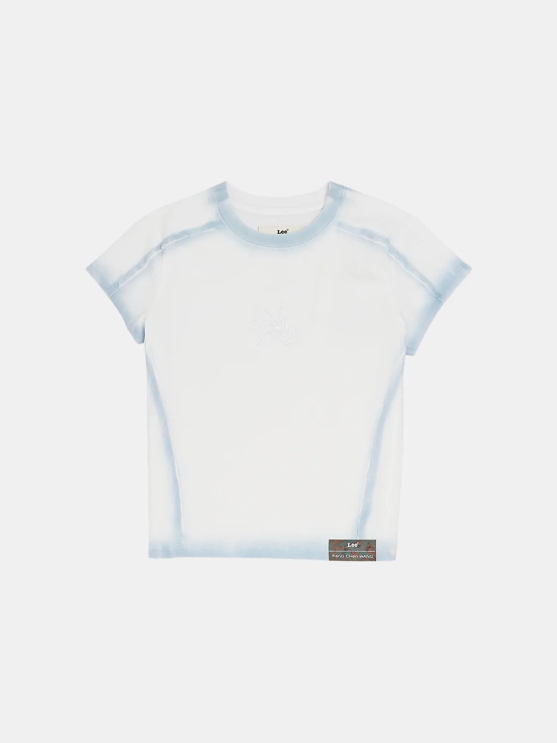 Lee x Feng Chen Wang S/S cropped t-shirt hvid spray dame