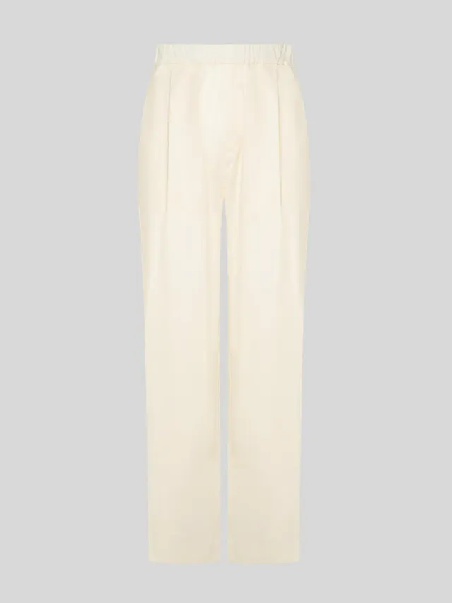 Laneus Melrose Regular Trousers bukser creme bomuld