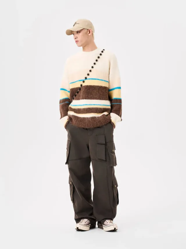Feng Chen Wang Striped Jacquard striktrøje multicolor