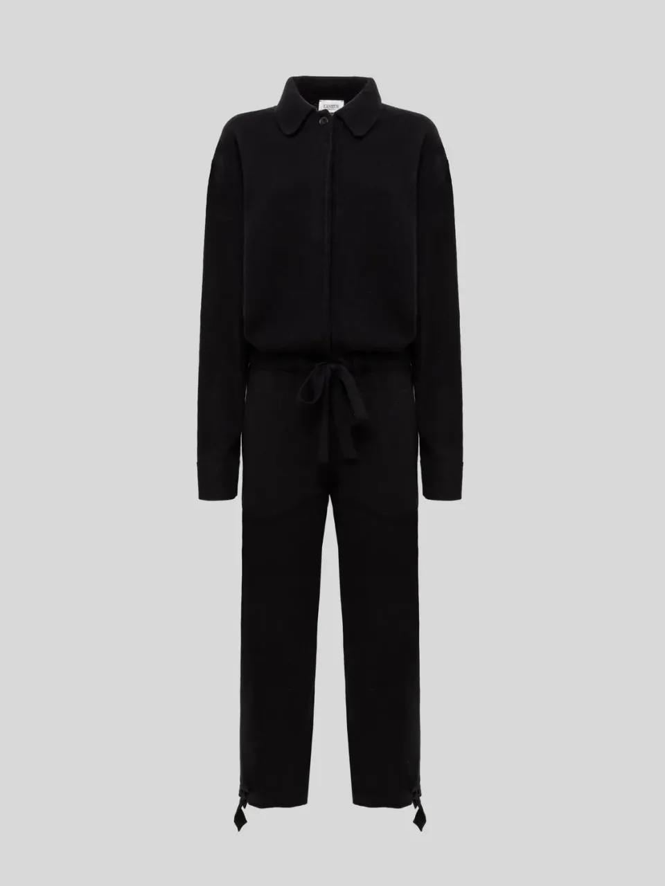Laneus Knit Wool and Angora Jumpsuit buksedragt sort uld