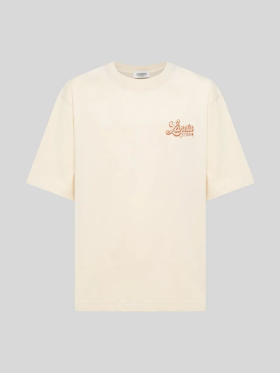 Laneus Oversized Jersey T-shirt creme print