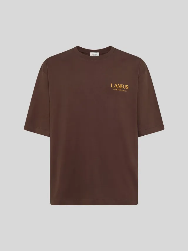 Laneus Oversized Jersey T-shirt brun bomuld