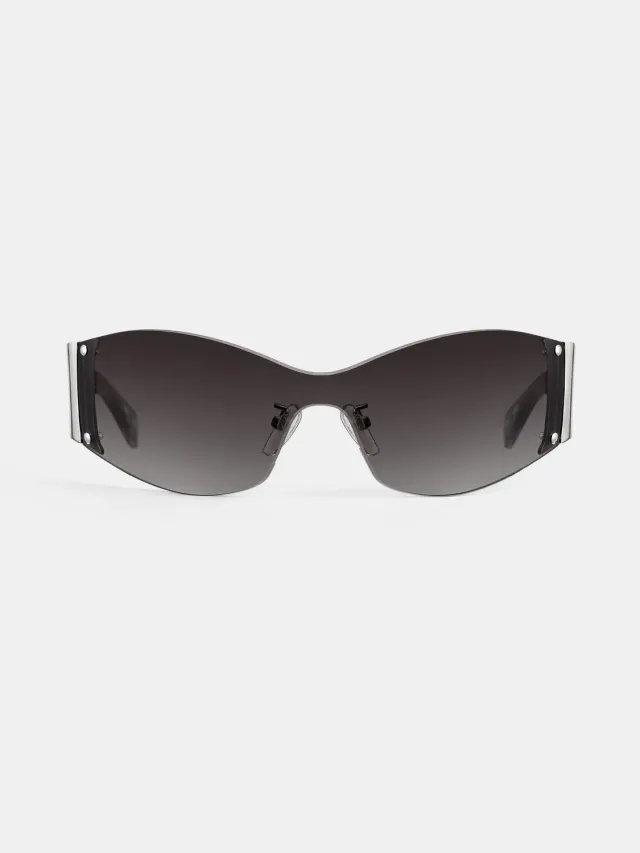 Feng Chen Wang Silver Rimless solbriller sølv
