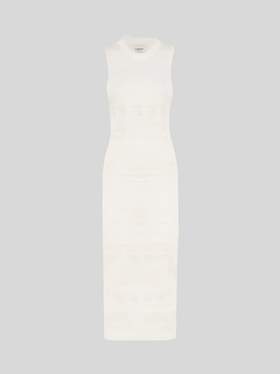 Laneus Lightweight Jacquard kjole cream viskose