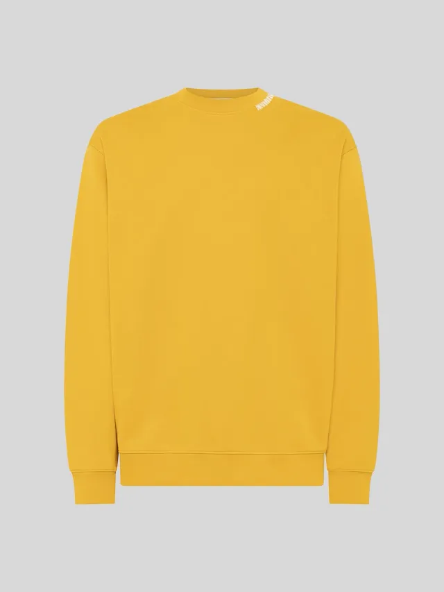 Laneus Crew Neck Cotton Sweatshirt saffron bomuld