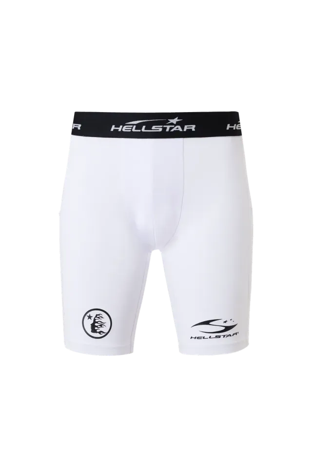 Hellstar Compression Shorts hvide stram pasform