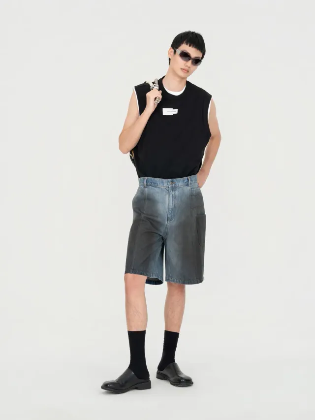 Feng Chen Wang 2-in-1 tanktop sort bomuld