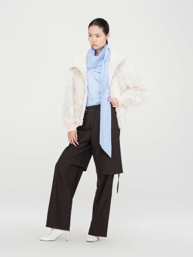 Feng Chen Wang Dark Brown 2-in-1 bukser brune