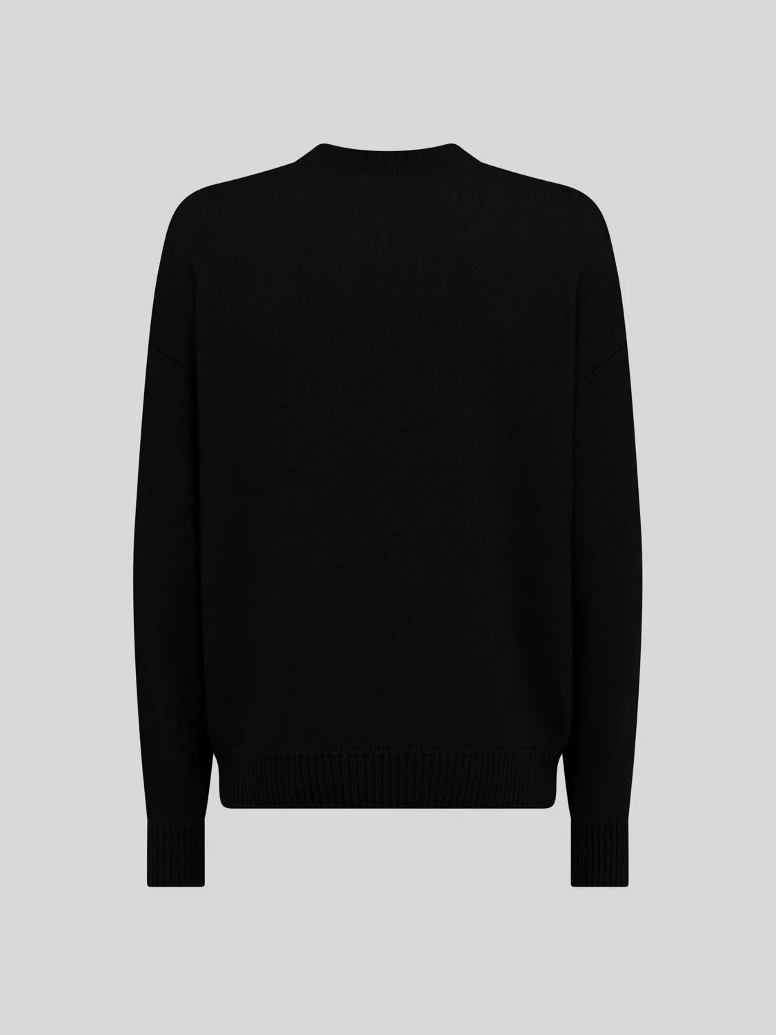 Laneus Cashmere and Silk Crewneck sweater herre sort