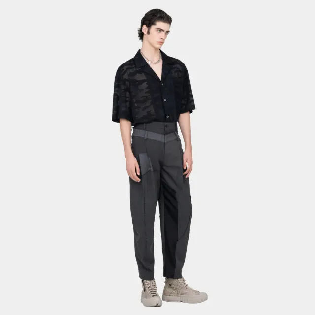 Feng Chen Wang Wool Patchwork bukser uld