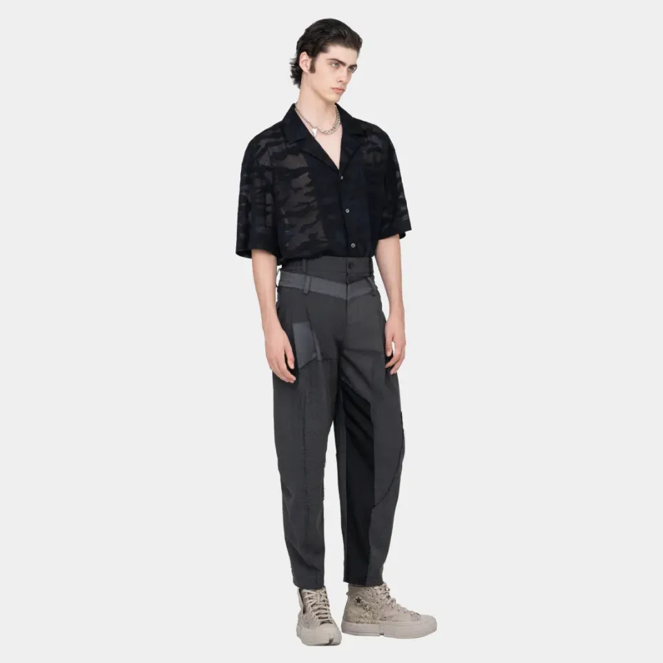 Feng Chen Wang Wool Patchwork bukser uld