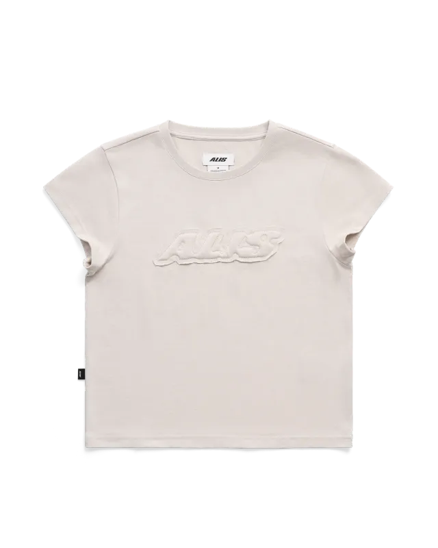Alis Oliiey baby tee t-shirt off white tæt bomuld