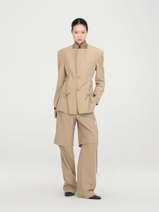 Feng Chen Wang Khaki 2-in-1 habitbukser khaki S-L