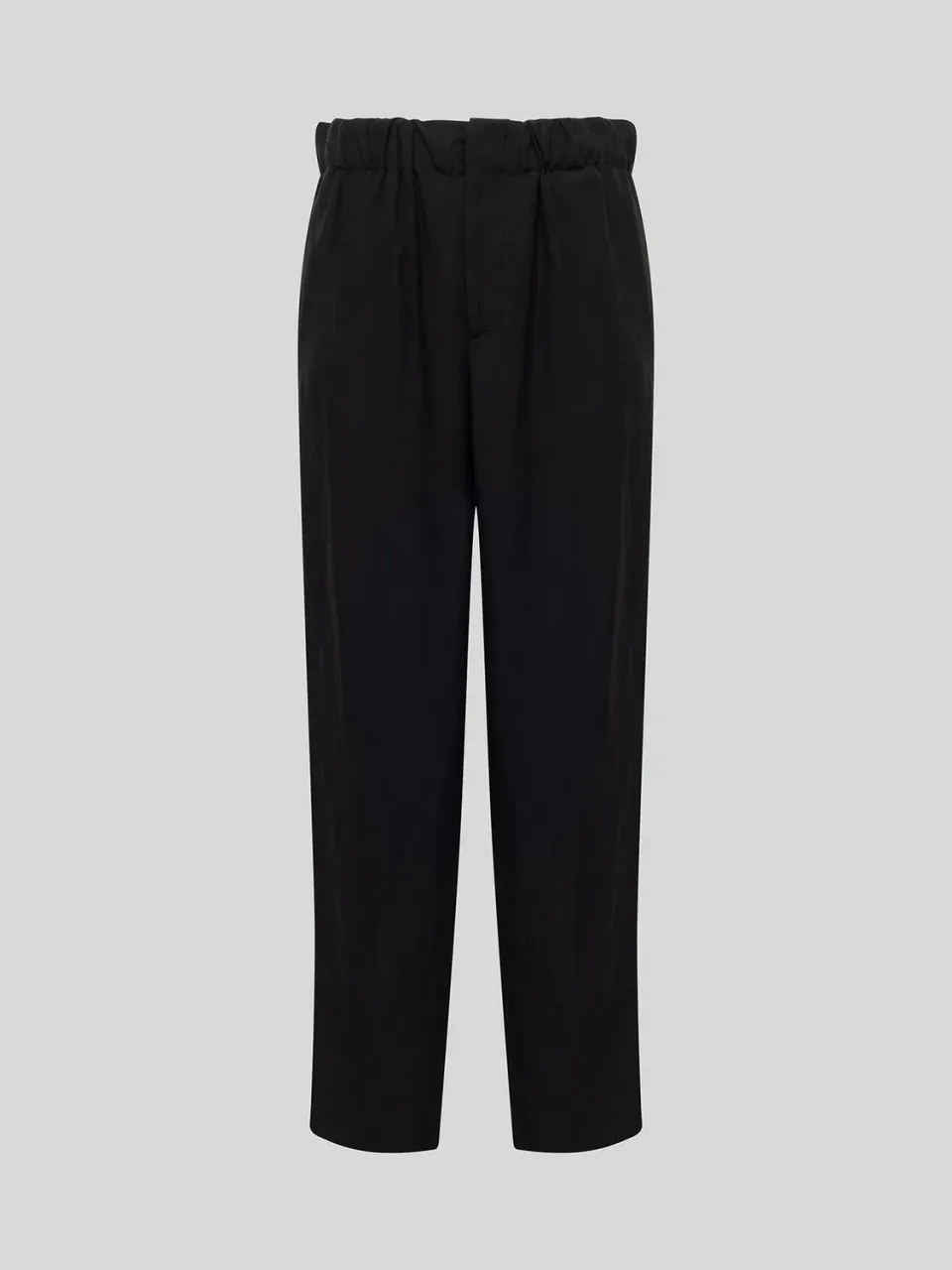 Laneus Linen Viscose Slim Fit bukser sort hør