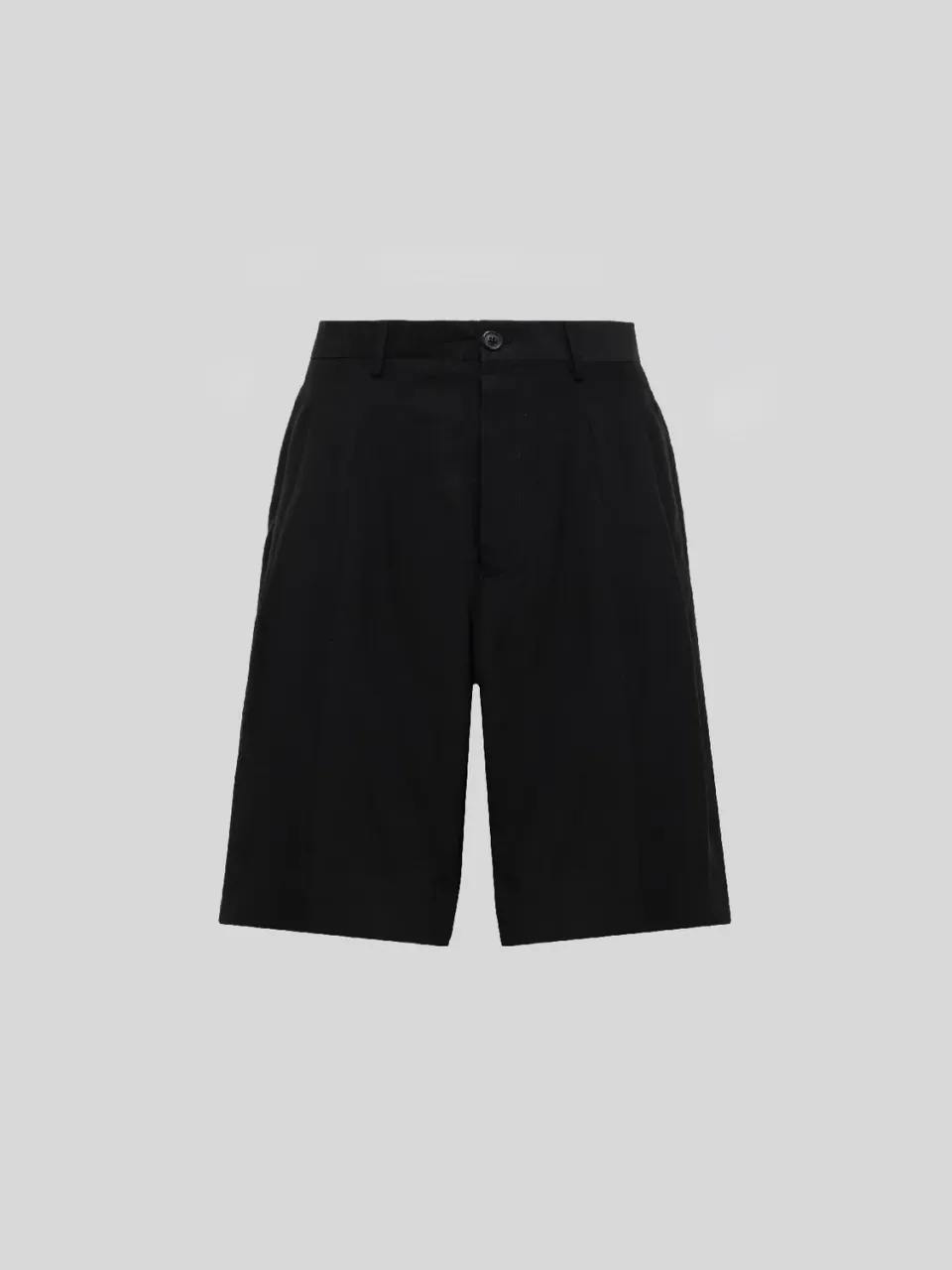 Laneus Linen Viscose Tailored Bermudas shorts sort hør
