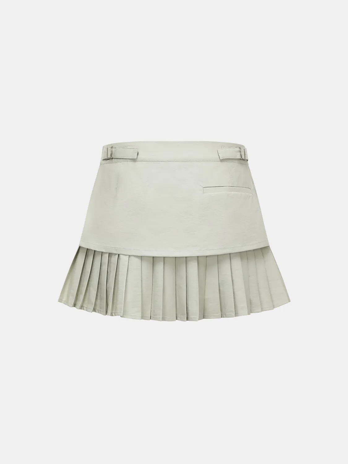 Feng Chen Wang plisseret nederdel celadon med shorts