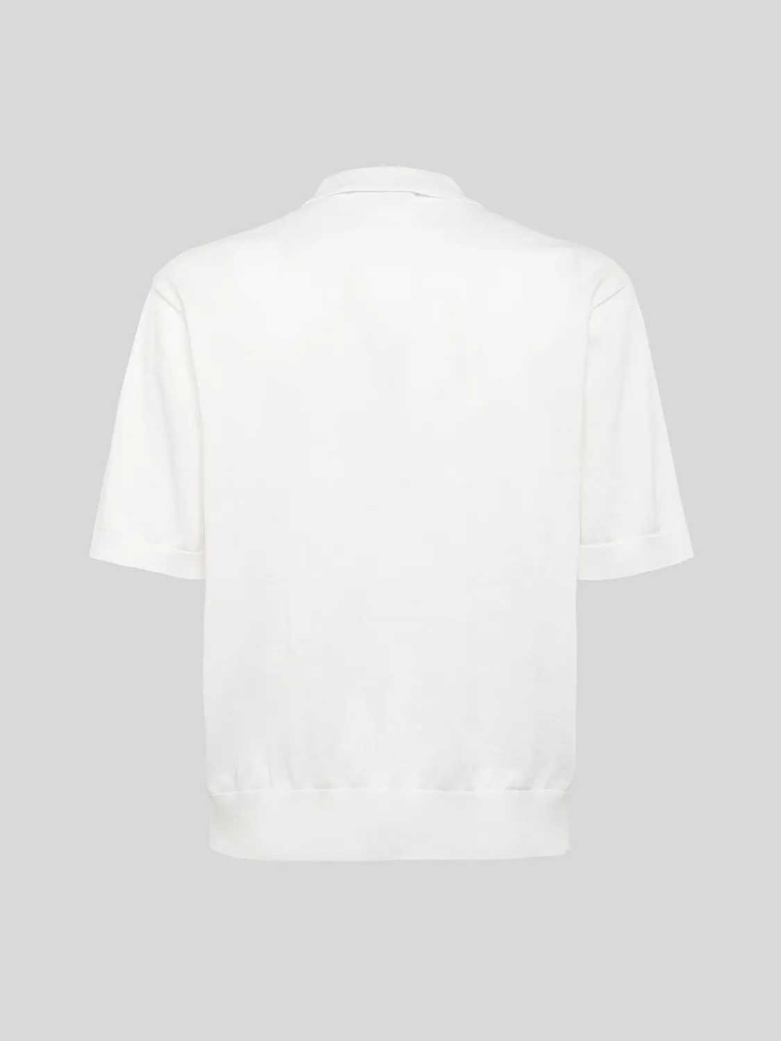 Laneus Knitted Shirt strikskjorte creme bomuld