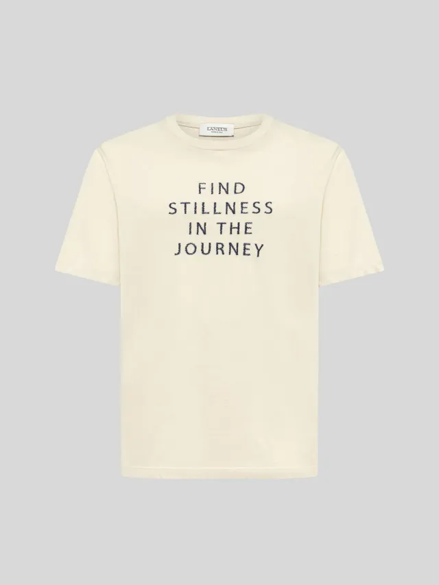 Laneus T-Shirt Embroidered t-shirt hvid bomuld