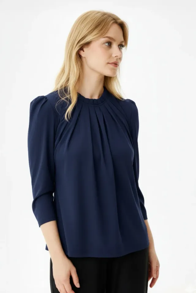 IN FRONT Grazia bluse 3/4 ærmer jersey strækbar