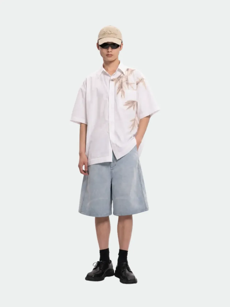 Feng Chen Wang Bamboo kortærmet skjorte XS-XL applikation