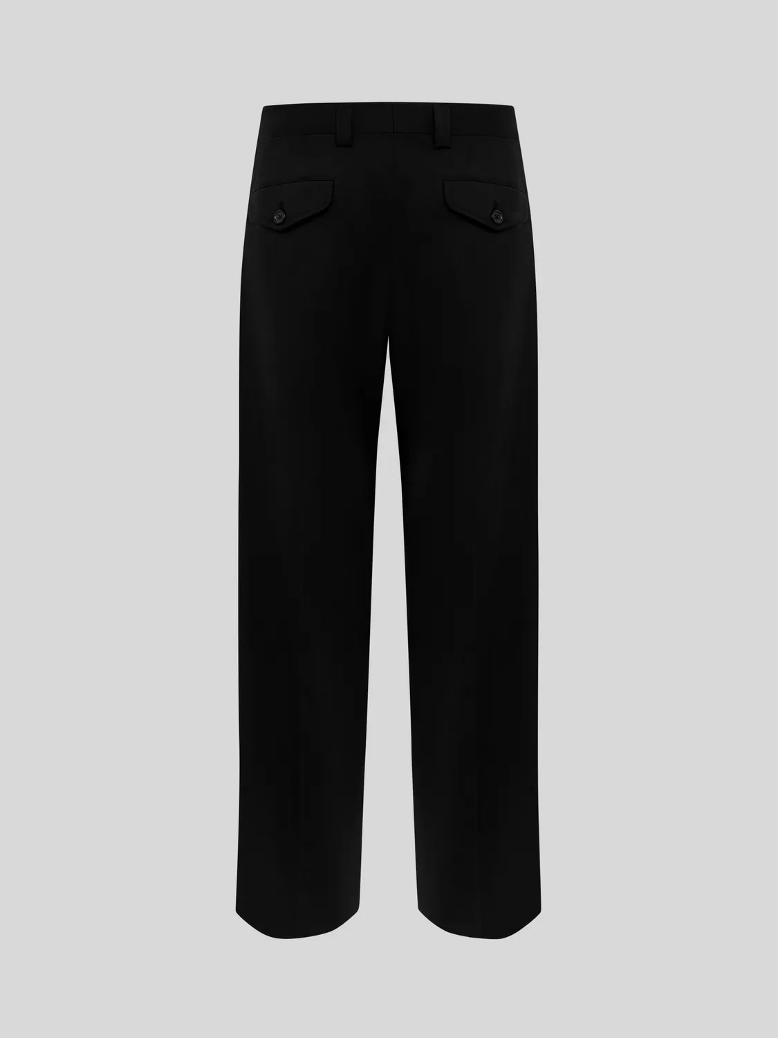 Laneus wide-leg uldbukser sort virginuld
