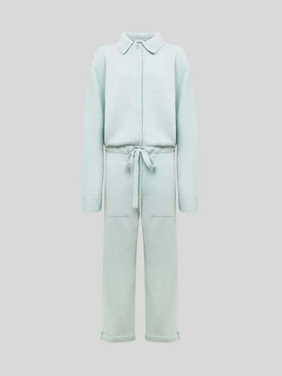 Laneus Knit Jumpsuit buksedragt salviegrøn uld