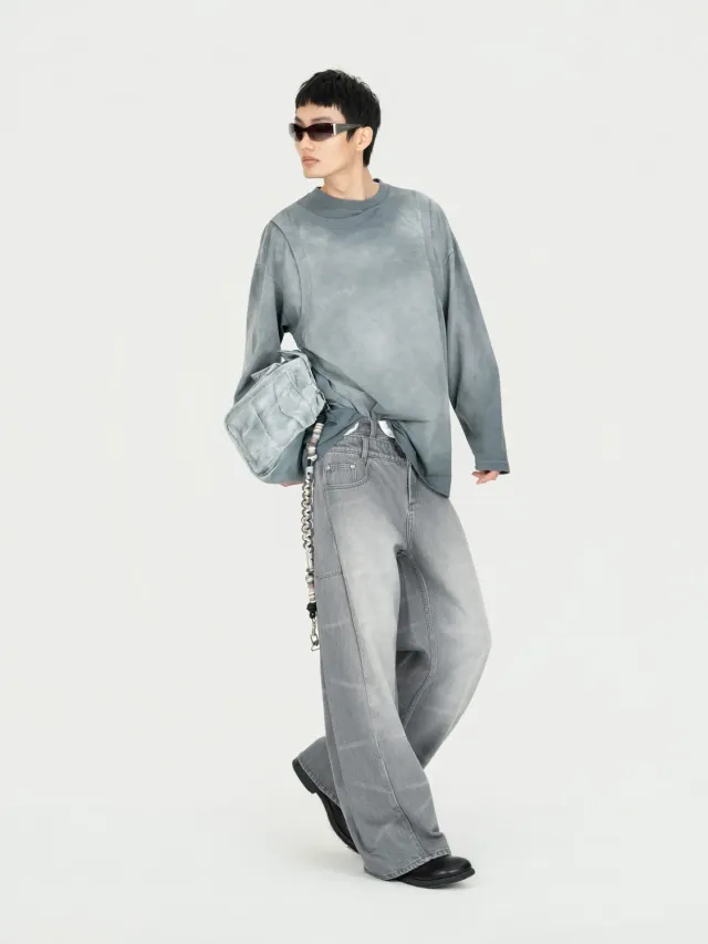 Feng Chen Wang 2 in 1 Long Sleeve Tee langærmet vasket