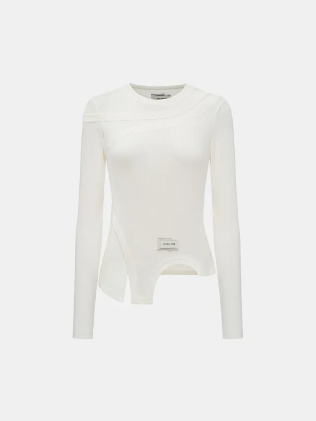 Feng Chen Wang 2-in-1 Base Layer Top hvid slim
