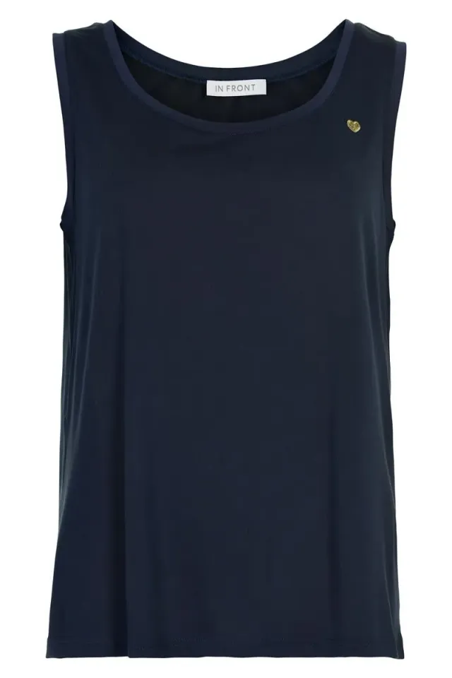 IN FRONT Nina top med rund hals i jersey