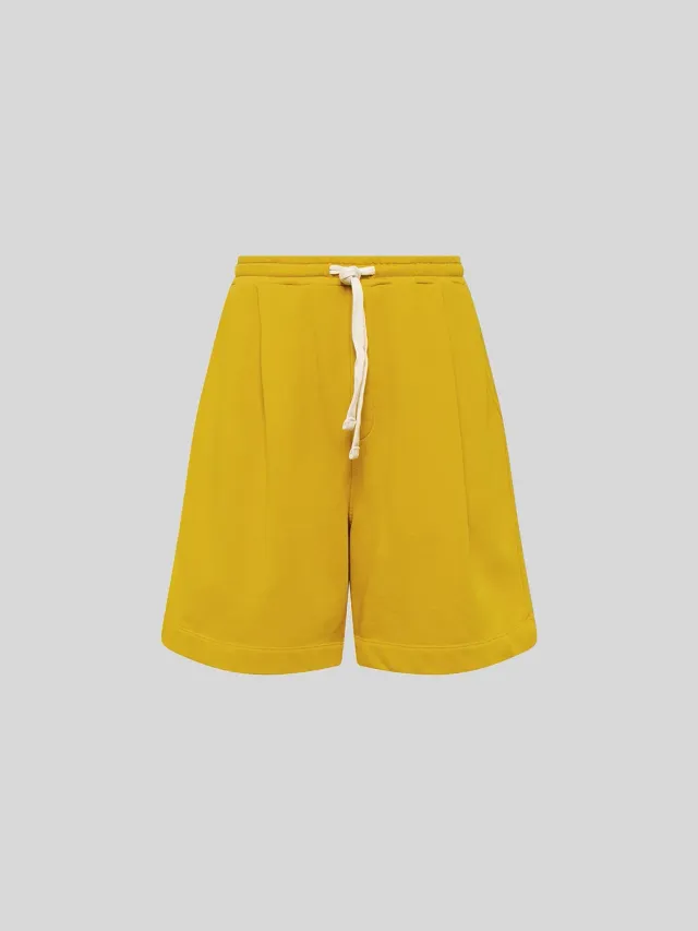 Laneus Cotton Sweat Bermuda shorts saffron bomuld