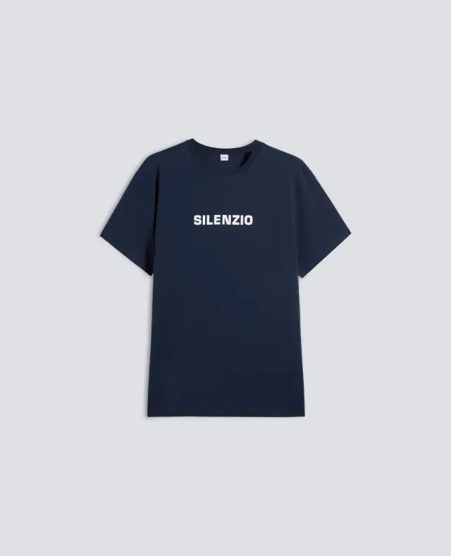 Aspesi Silenzio t-shirt navy bomuld regulær