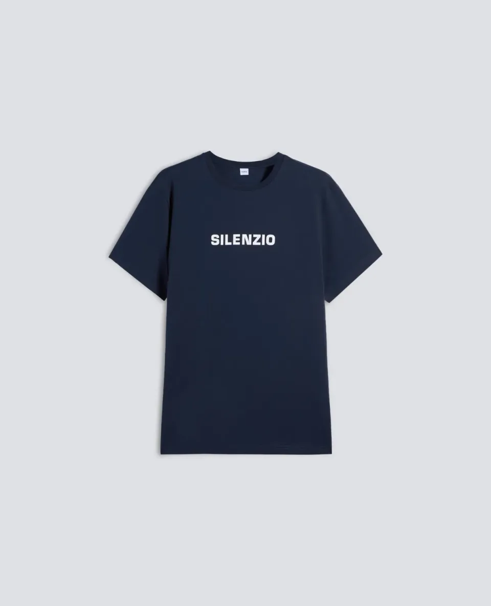 Aspesi Silenzio t-shirt navy bomuld regulær