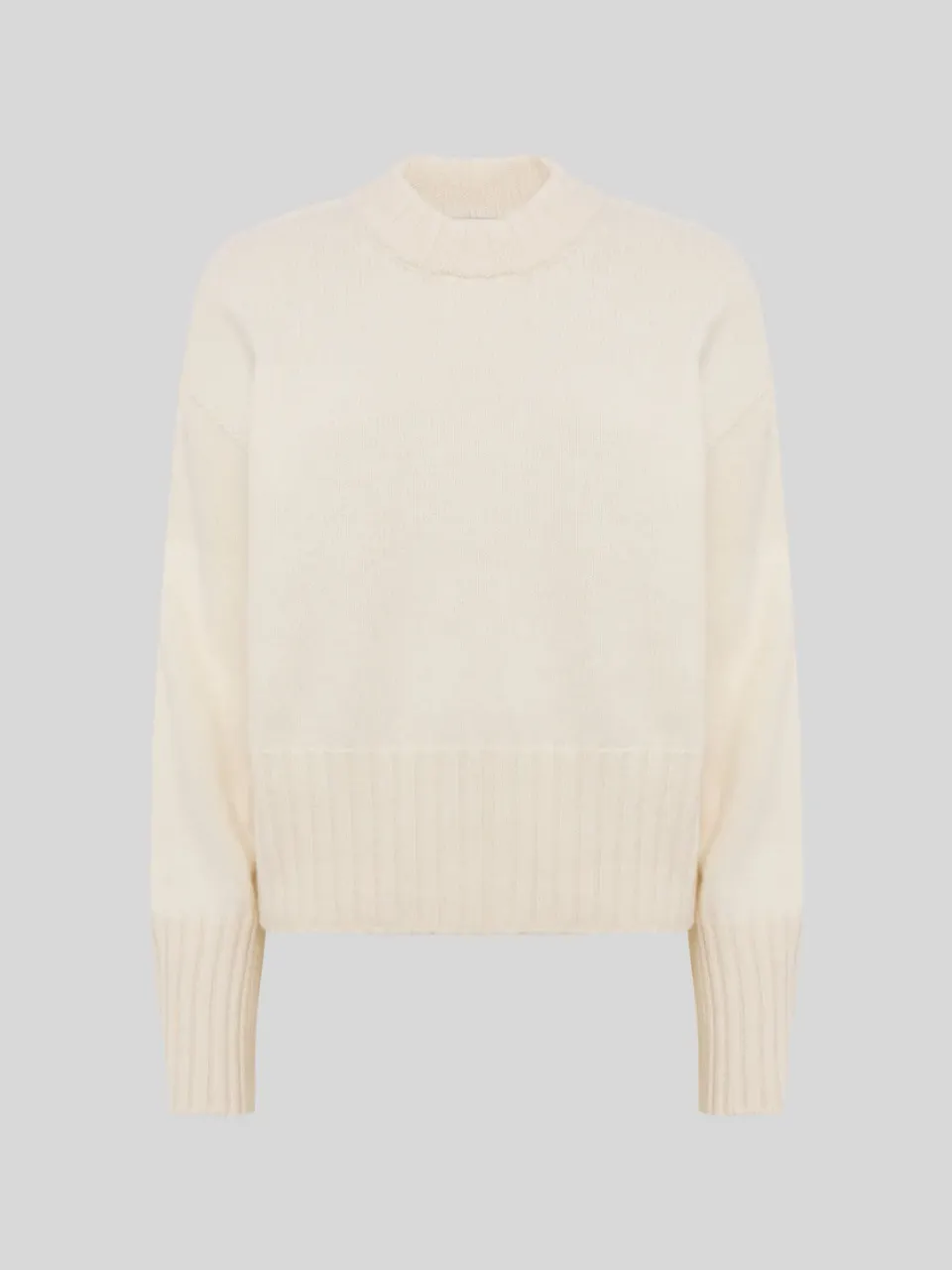 Laneus sweater boxy cream uld cashmere