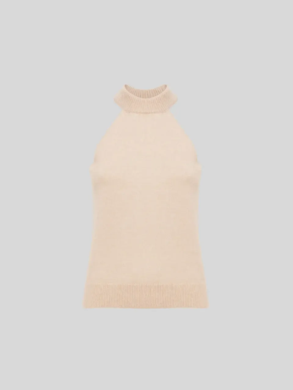 Laneus ærmeløs top cashmere silke creme blød