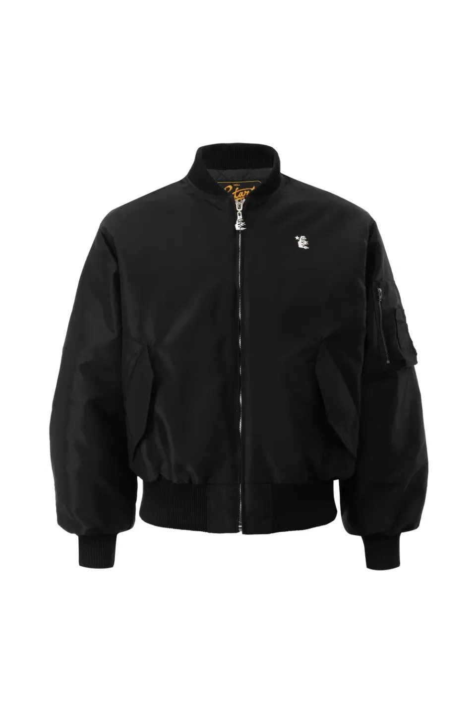 Hellstar Core Logo bomberjakke sort nylon SS26