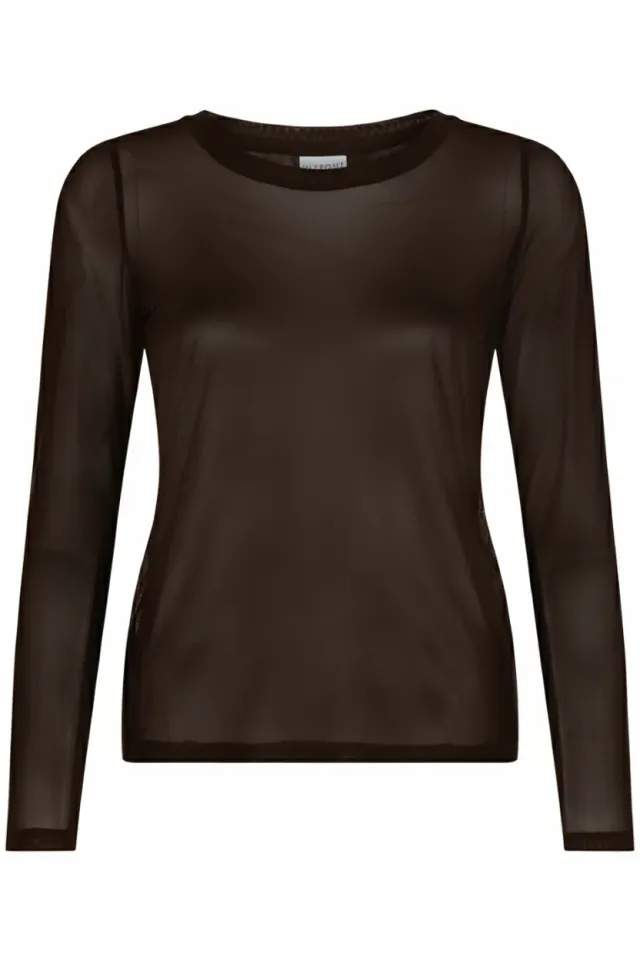 IN FRONT Gro mesh t-shirt gennemsigtig strækbar