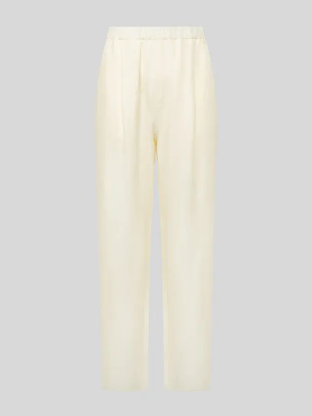 Laneus Cancun Linen Viscose bukser cream hør