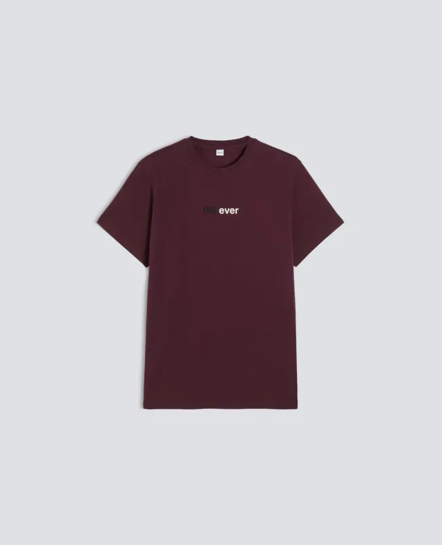 Aspesi (N)EVER t-shirt bordeaux bomuld kort ærme