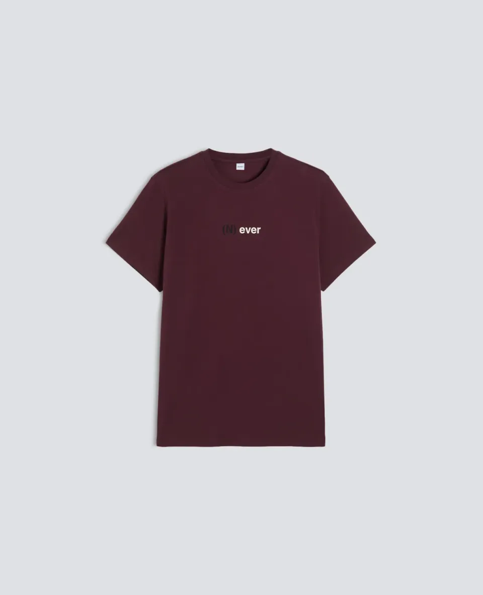 Aspesi (N)EVER t-shirt bordeaux bomuld kort ærme