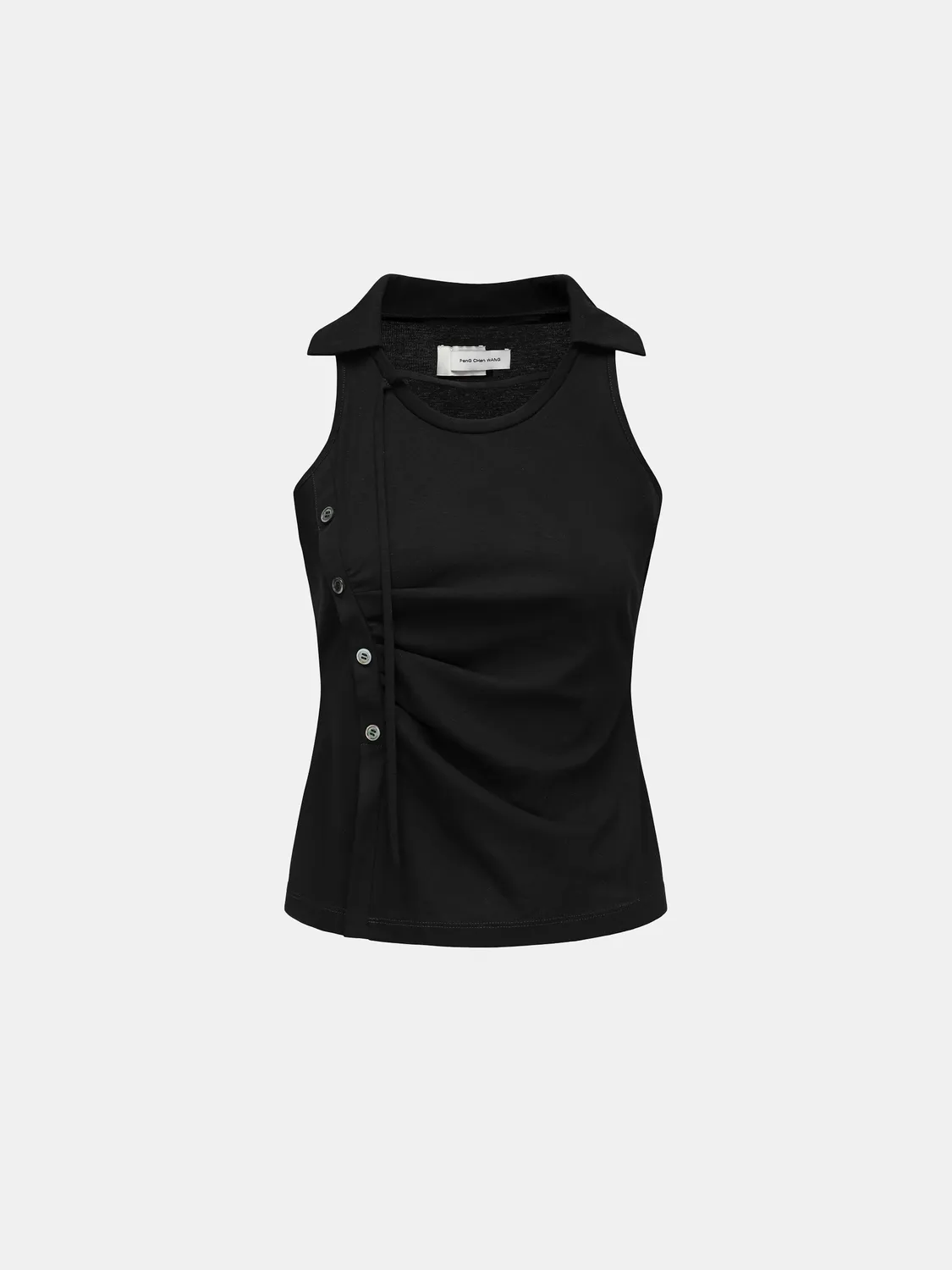 Feng Chen Wang Pleated Polo top S-M-L plisseret