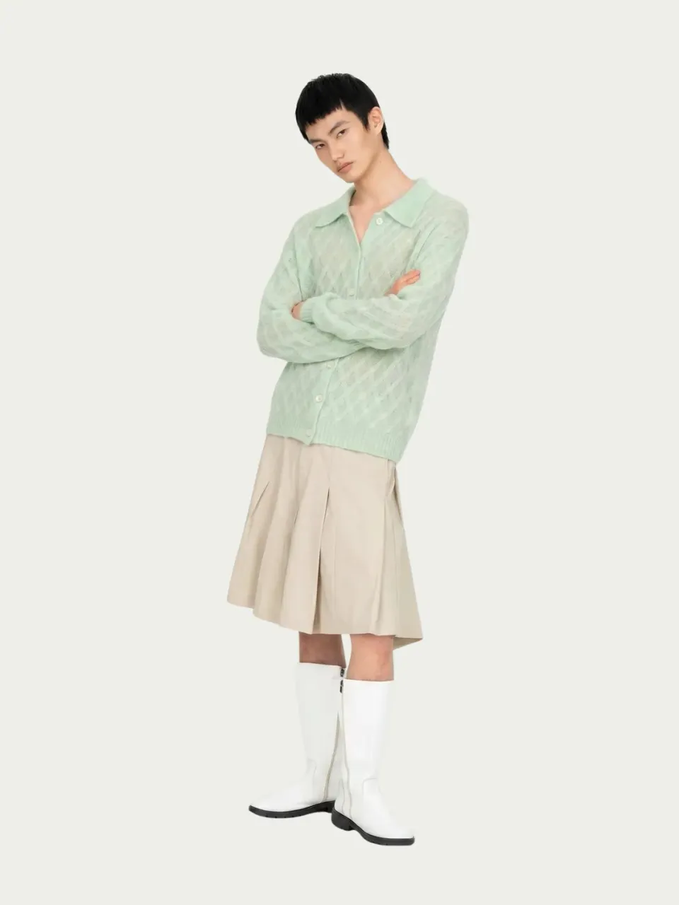 Feng Chen Wang Knited Cardigan strikcardigan S løs