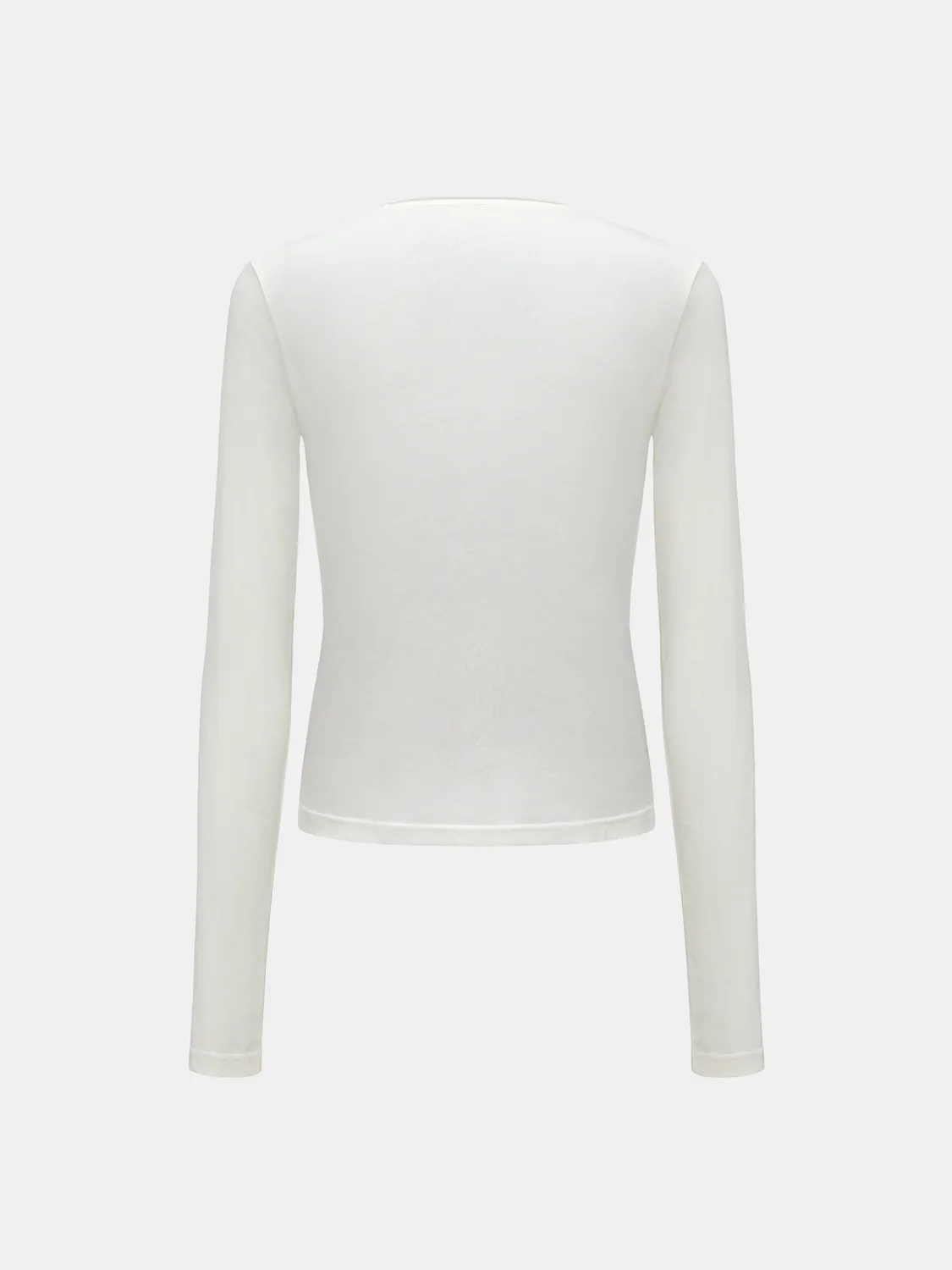 Feng Chen Wang Dislocated Collar Tie-Print Tee langærmet