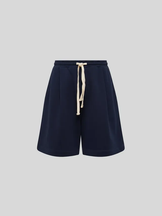Laneus Cotton Sweat bermudashorts sort bomuld