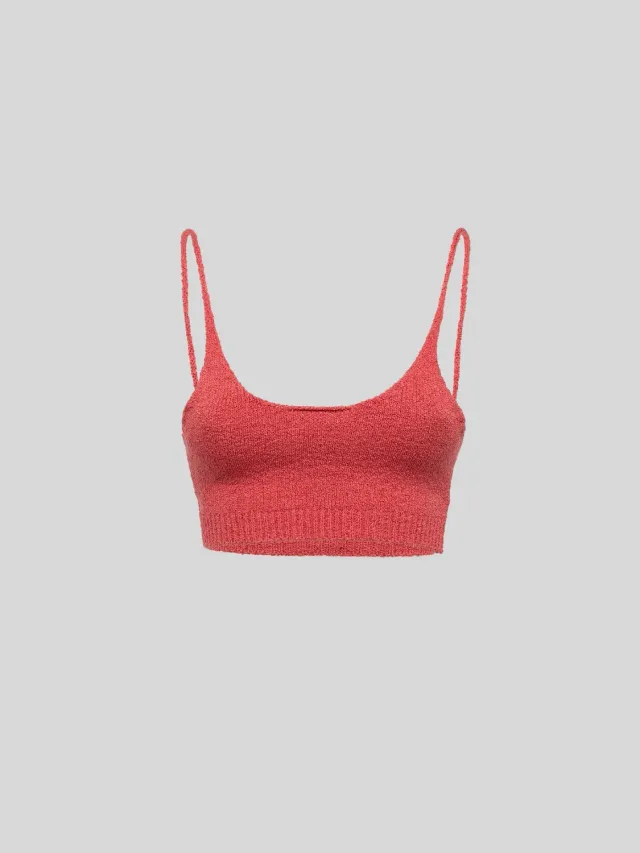 Laneus Knitted Top top pink cashmere silke