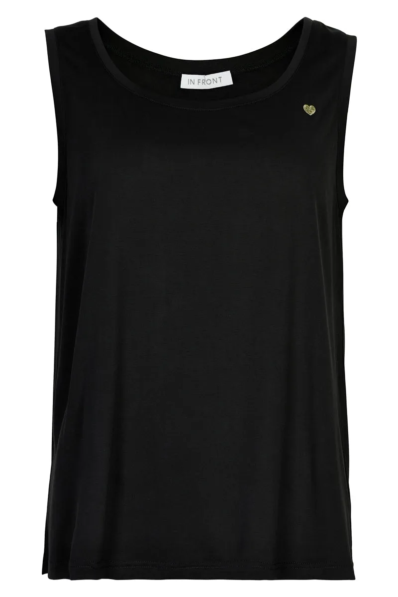 IN FRONT Nina top jersey rund hals