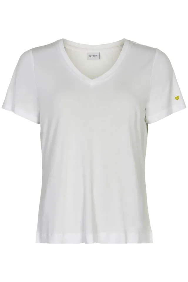 IN FRONT Nina t-shirt V-hals modal blød