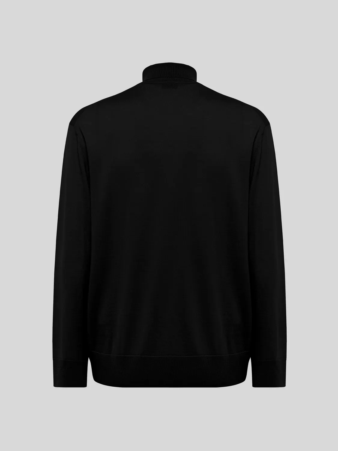 Laneus merino rullekrave BLACK/BLACK uld
