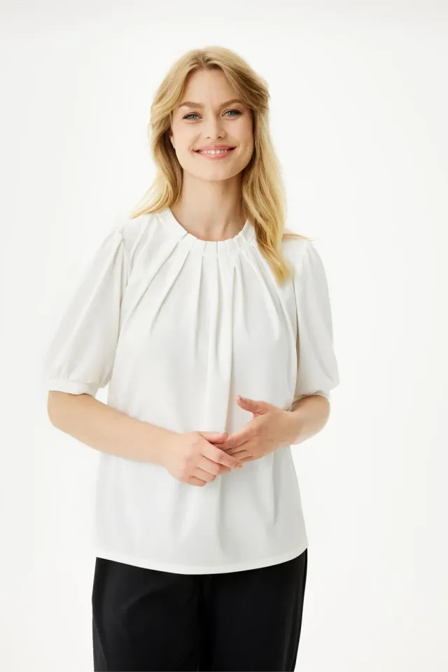 IN FRONT Grazia bluse jersey halværmer
