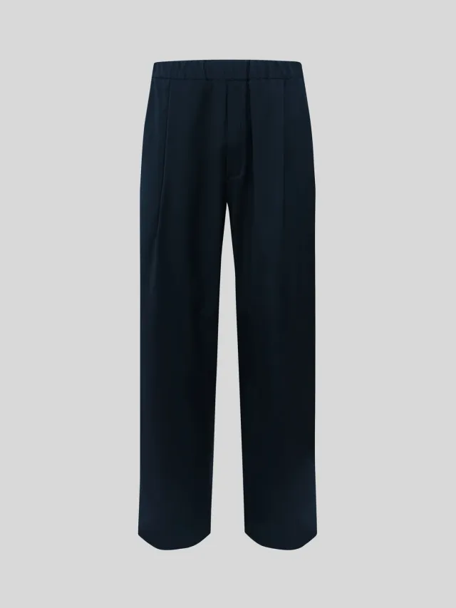 Laneus bukser tapered uld navy