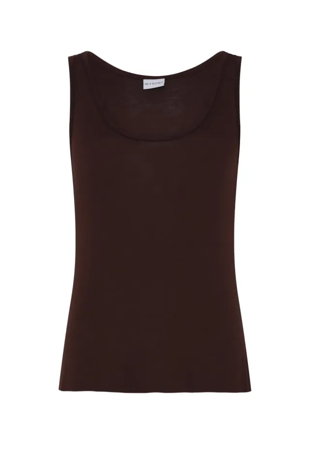 IN FRONT Slip tank top viskose
